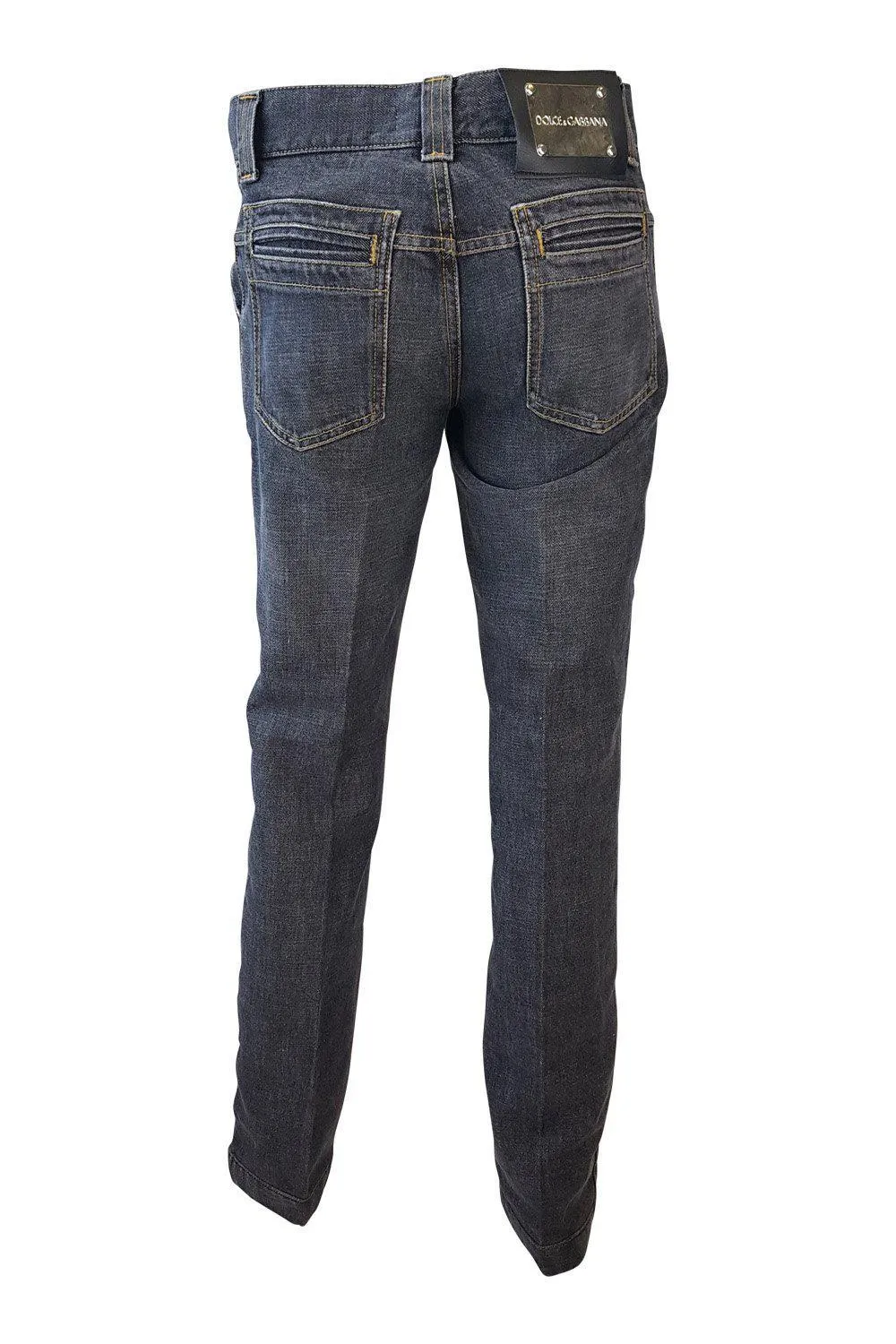 DOLCE & GABBANA Grey Vintage Wash Straight Leg Jeans (38)