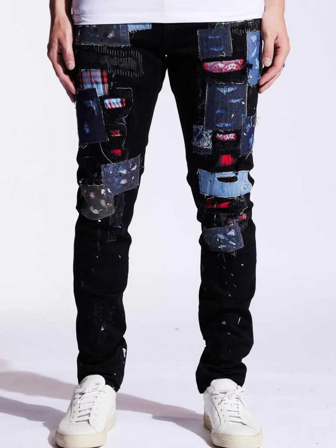 Embellish NYC Silas Patchwork Jeans (107)