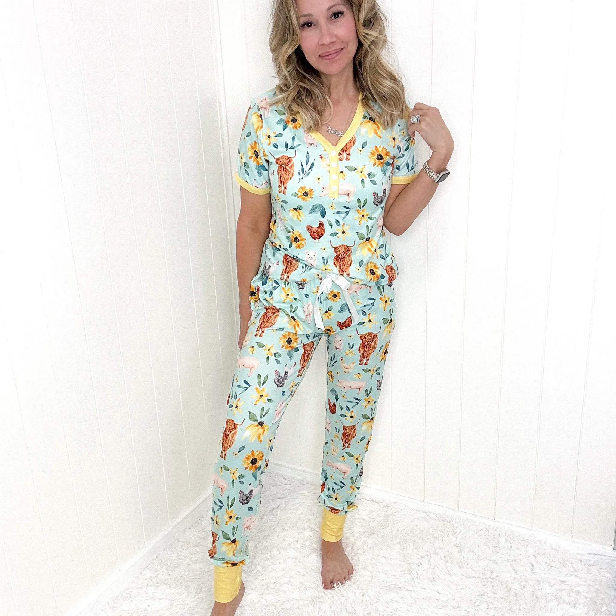 Farm Life Buttery Soft Short Sleeve Pajamas Set