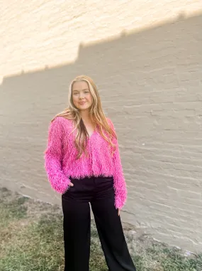 Festive Feather Crop Jacket