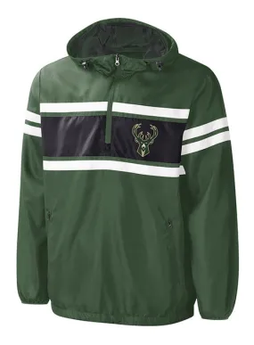 G-III Game Score Milwaukee Bucks 1/2 Zip Pullover Jacket