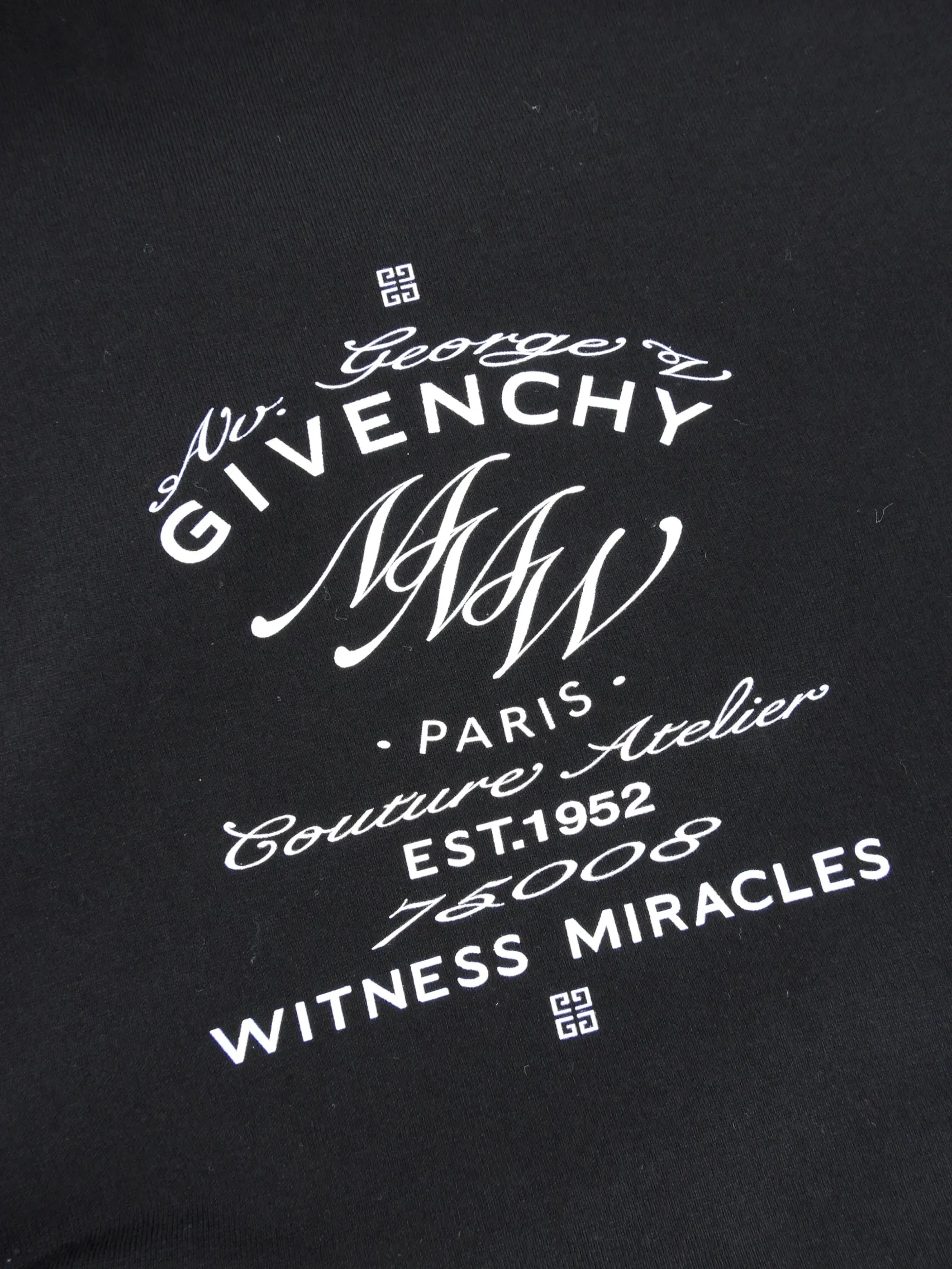 Givenchy Black Cotton Printed T-Shirt - L