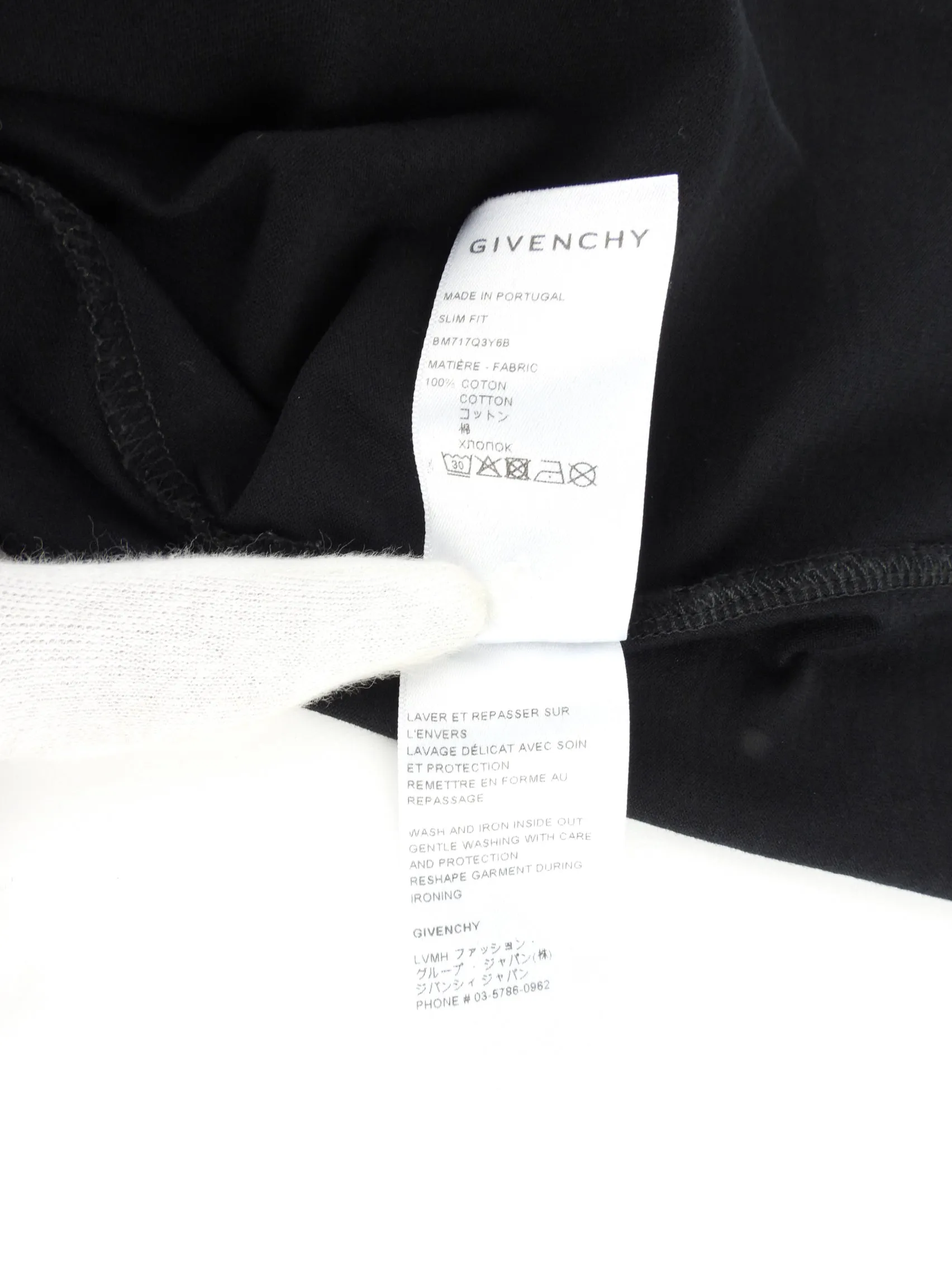 Givenchy Black Cotton Printed T-Shirt - L