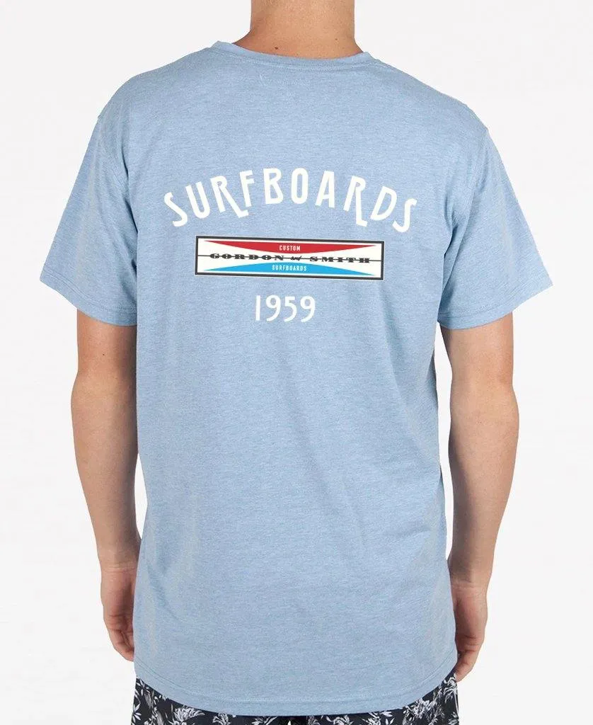 GS Surfboards Tee | Sea Blue Marle