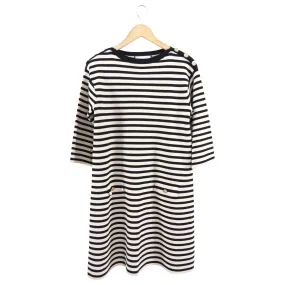 Gucci Black and Ivory Striped Tricot Pour Biarritz Dress - M / L (8/10)