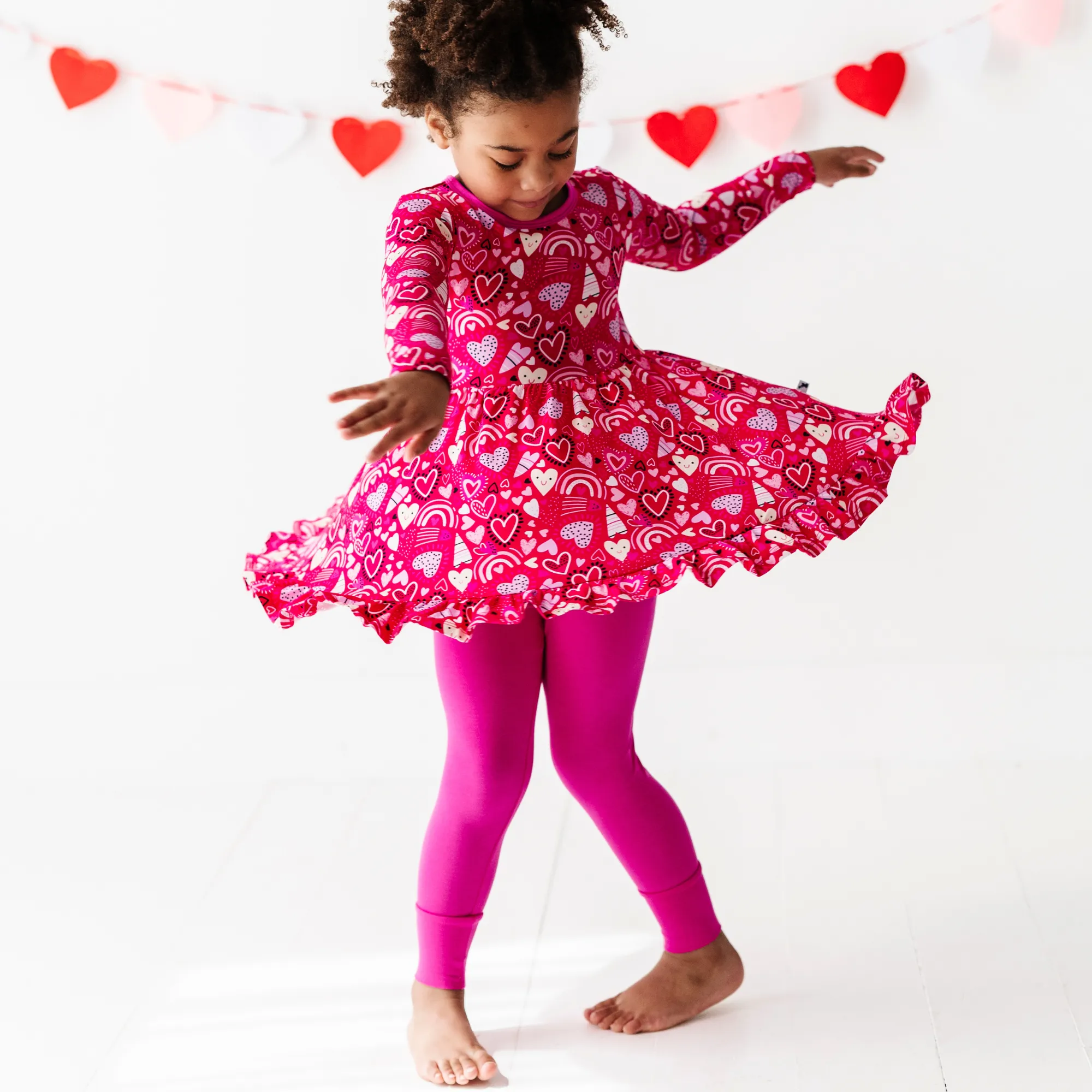 I Pink I Love You Toddler/ Big Kid Peplum Set