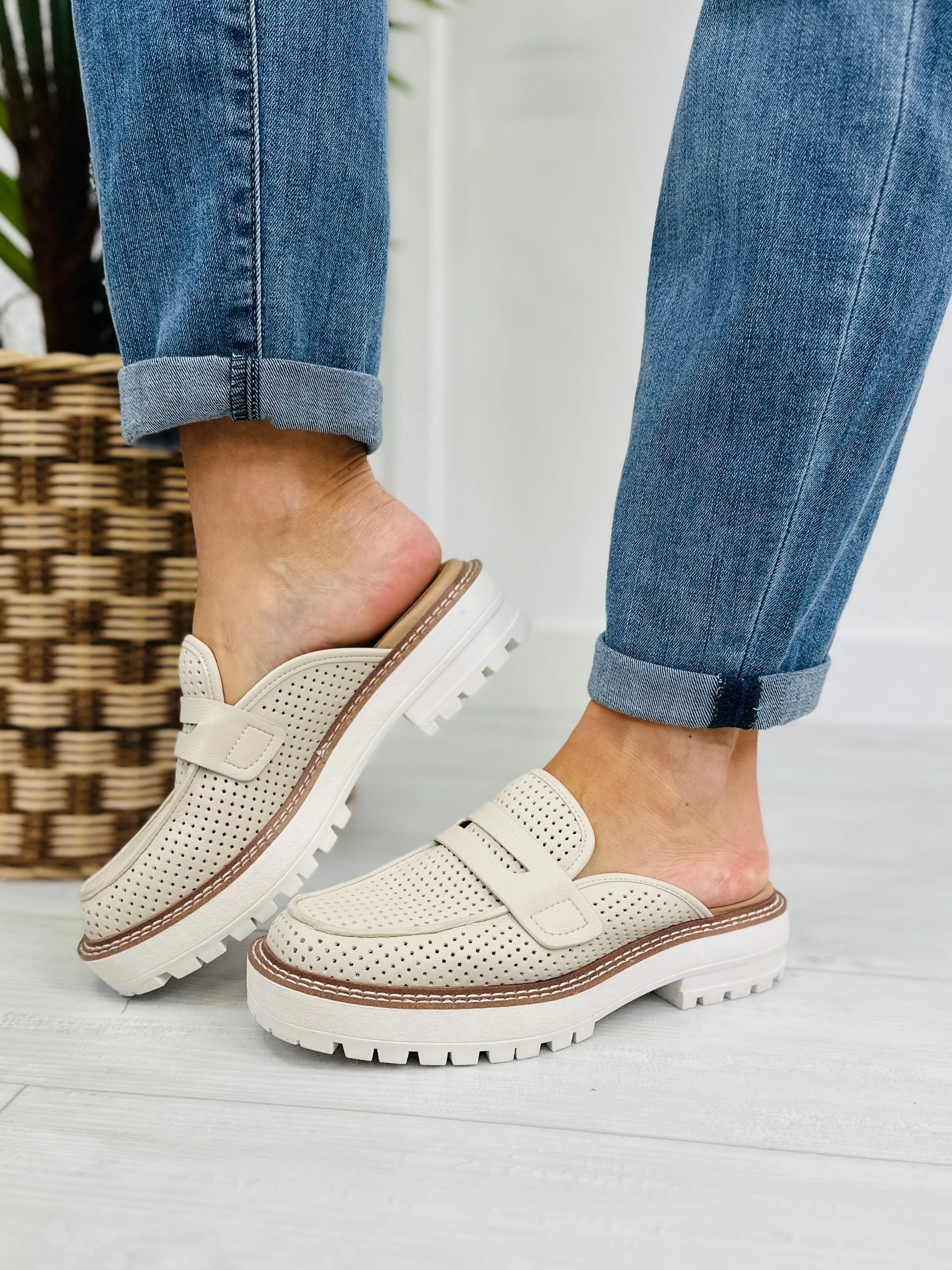 I'm Walking On Sunshine Mules In Ivory