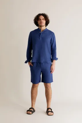 JERRY - Linen Shorts Navy