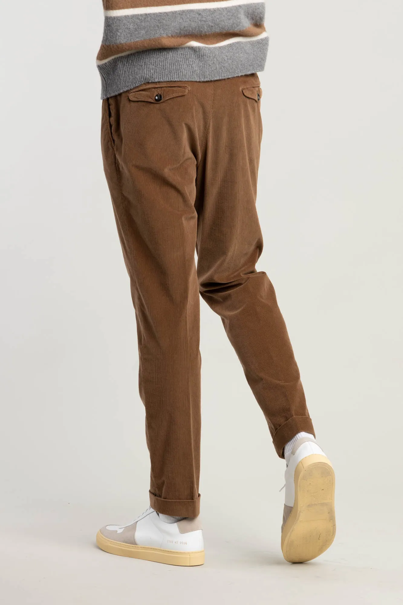 Light Brown Micro-Corduroy Trousers