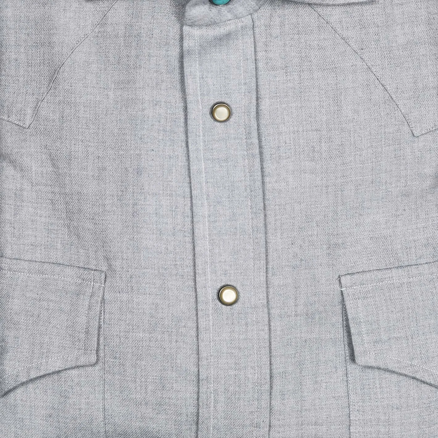 Light grey cotton cashmere rodeo shirt