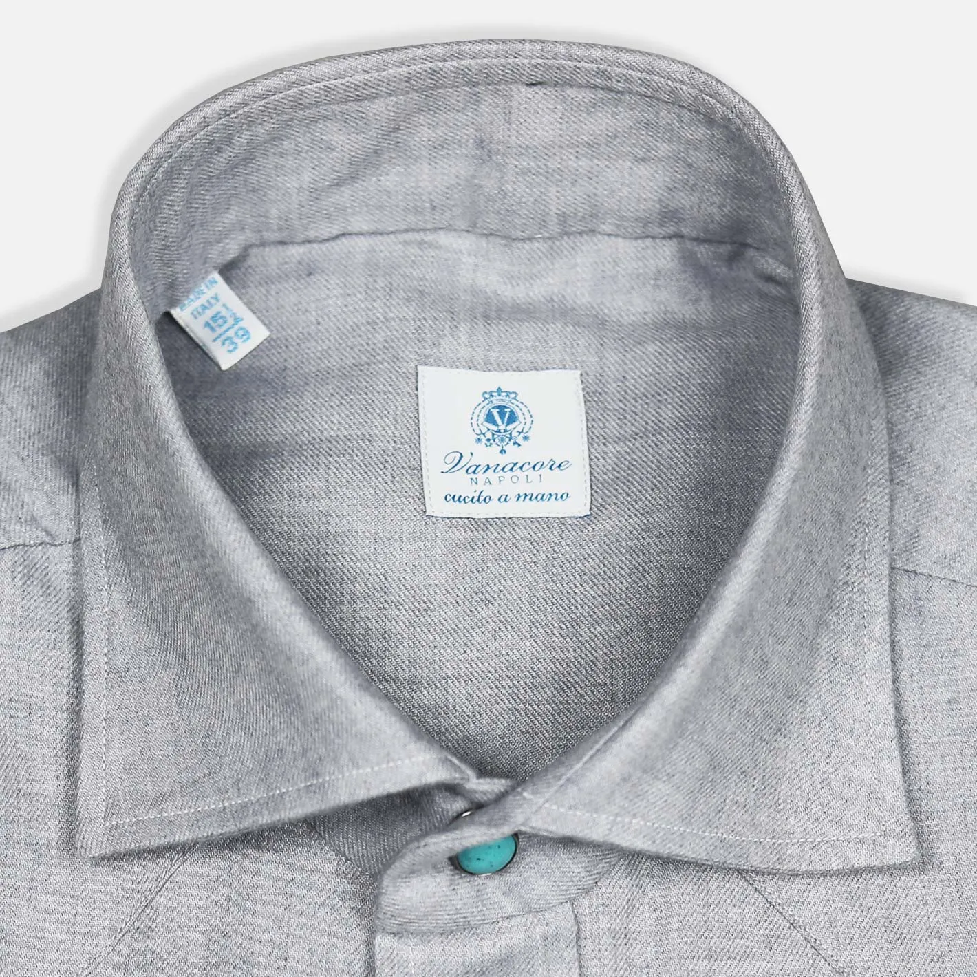 Light grey cotton cashmere rodeo shirt