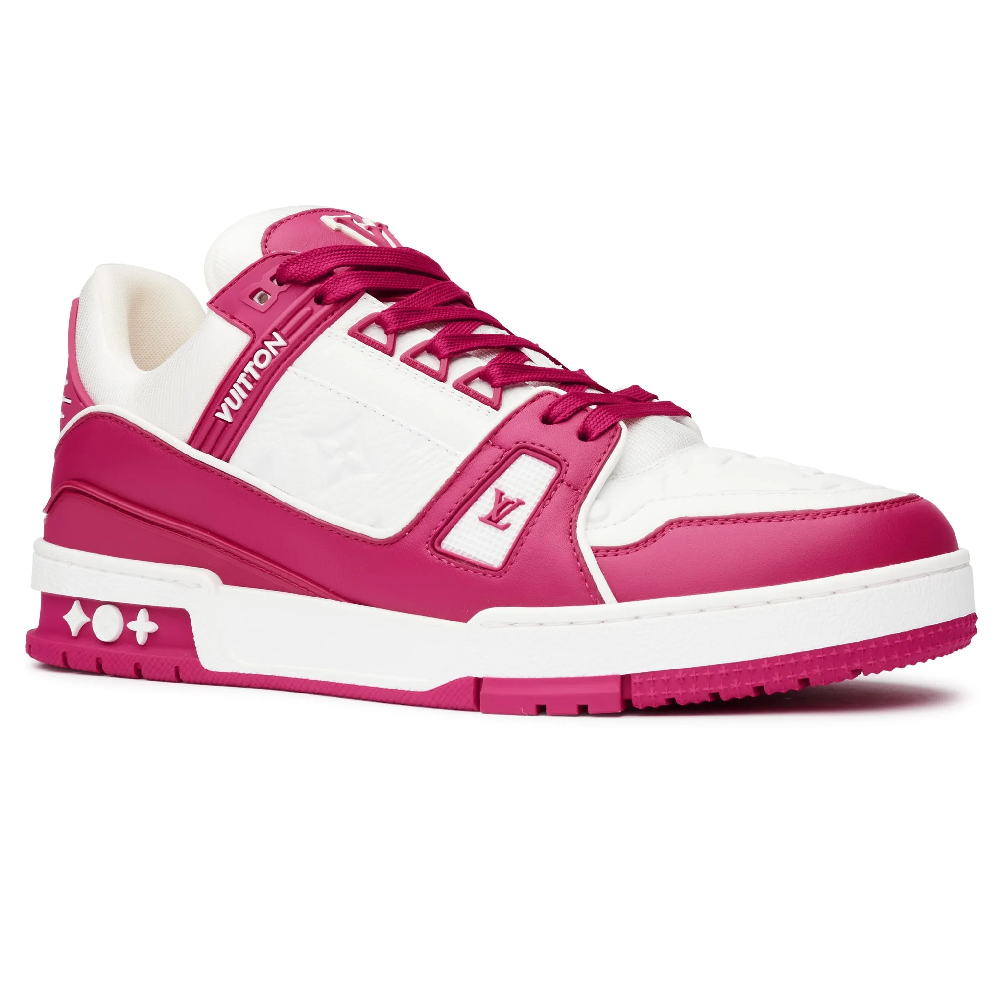 Luxurious Louis Vuitton LV Trainer Sneakers in Vibrant Fuchsia for Men/Women