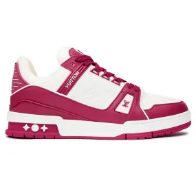 Luxurious Louis Vuitton LV Trainer Sneakers in Vibrant Fuchsia for Men/Women