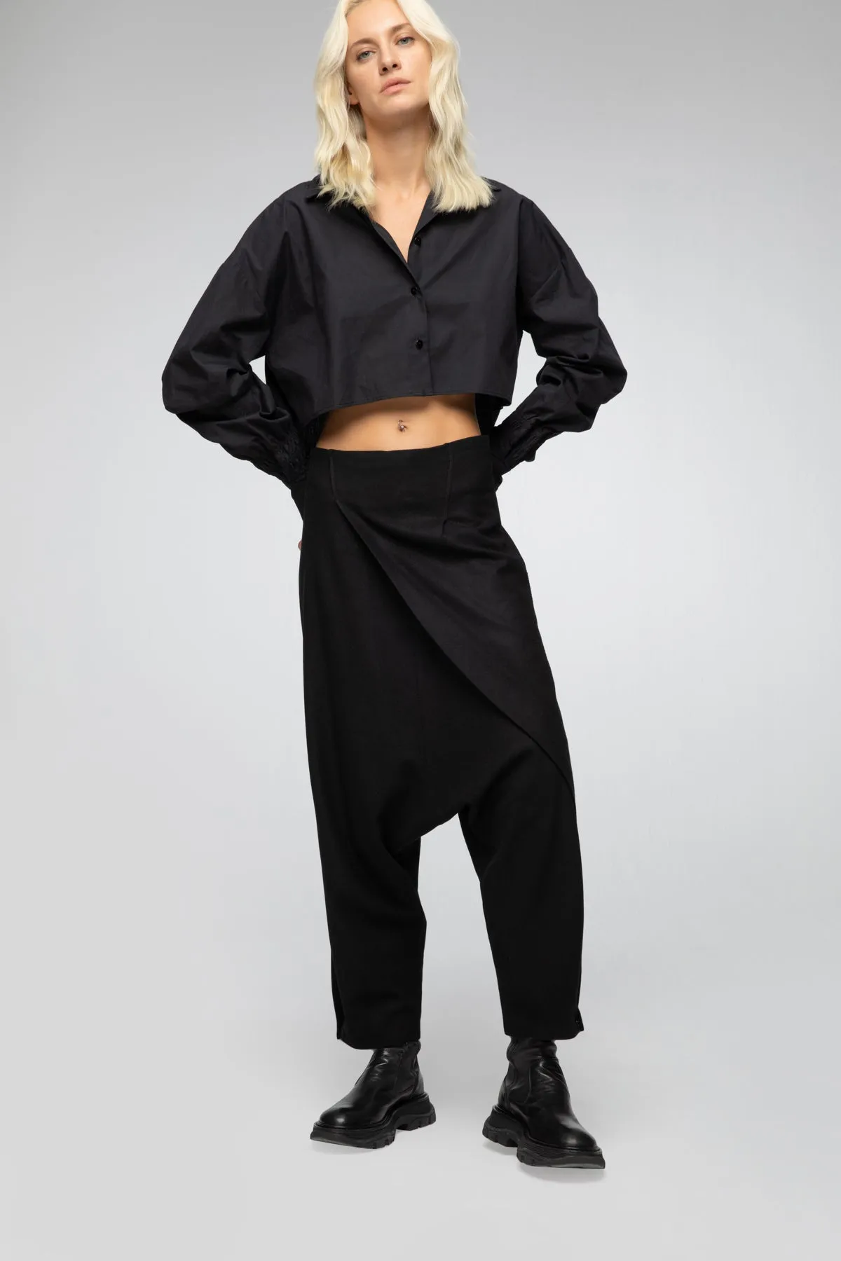 Magda - Black Wool Pants