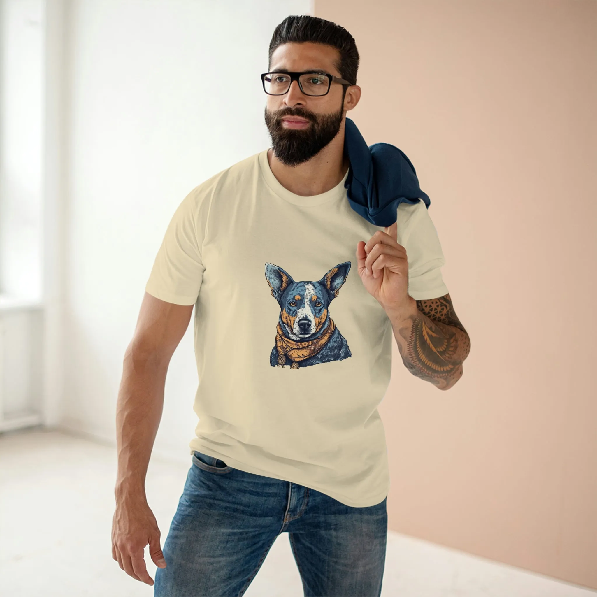 Men's Blue heeler Crew Neck T-shirt