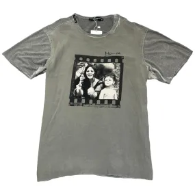 Men's Distressed Monica Bellucci T-Shirt Grey Size IT 48 / UK M