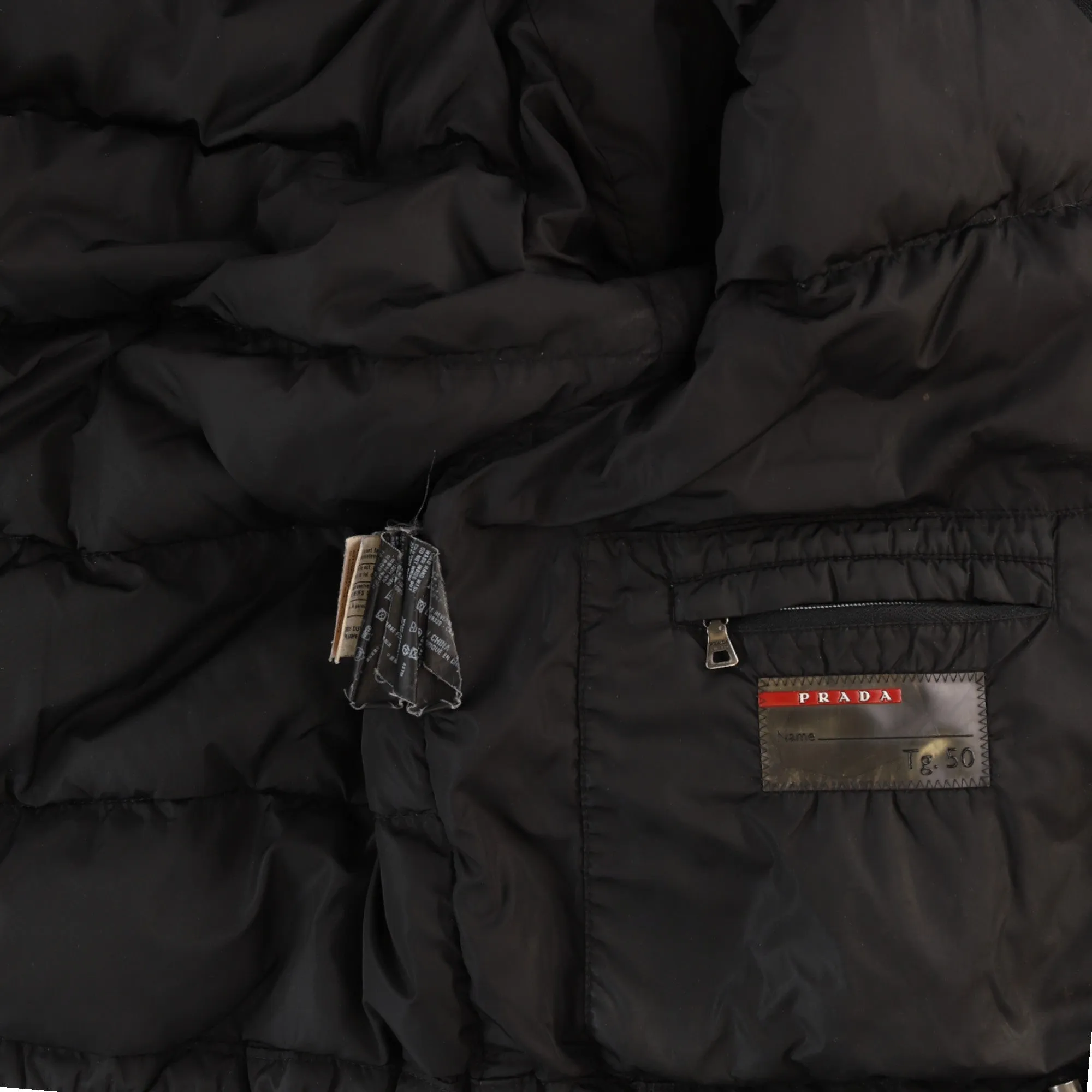 Men's Plaque Logo Down Jacket Black Size IT 50 / L