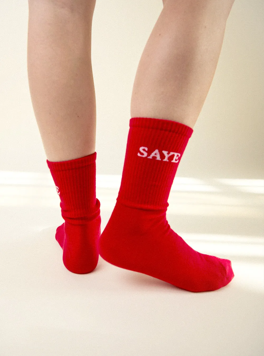 Mid-crew Everyday Socks - Cherry