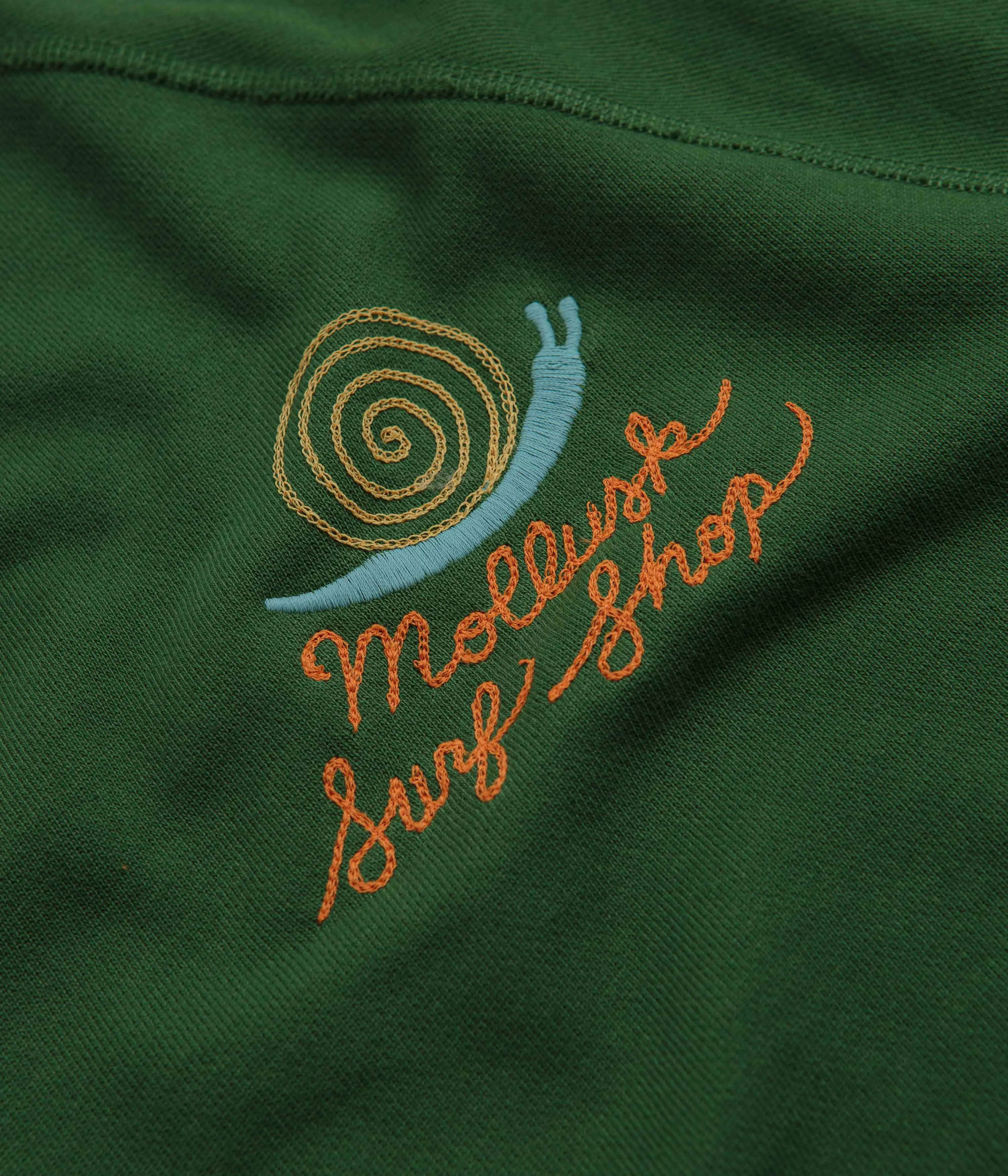 Mollusk Womens Snail Crewneck Sweatshirt - True Green