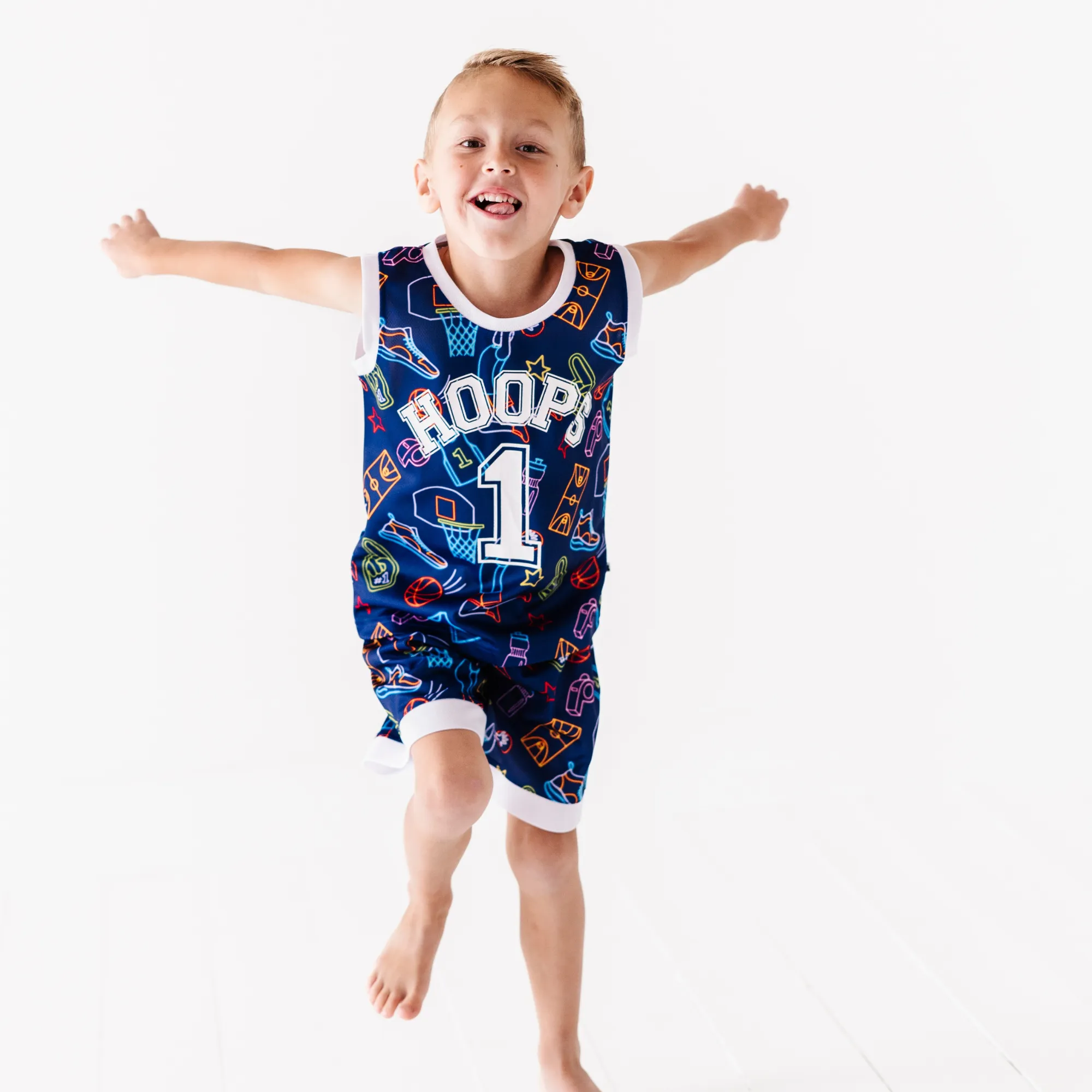 Nothin' But Neon Toddler/Big Kid Jersey Set