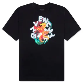 Psychedelic Oversized T-Shirt - Black