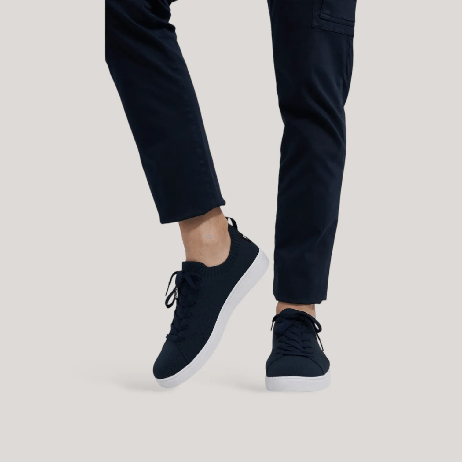 Sandford Knitted Sneakers - Navy Blue | Men's