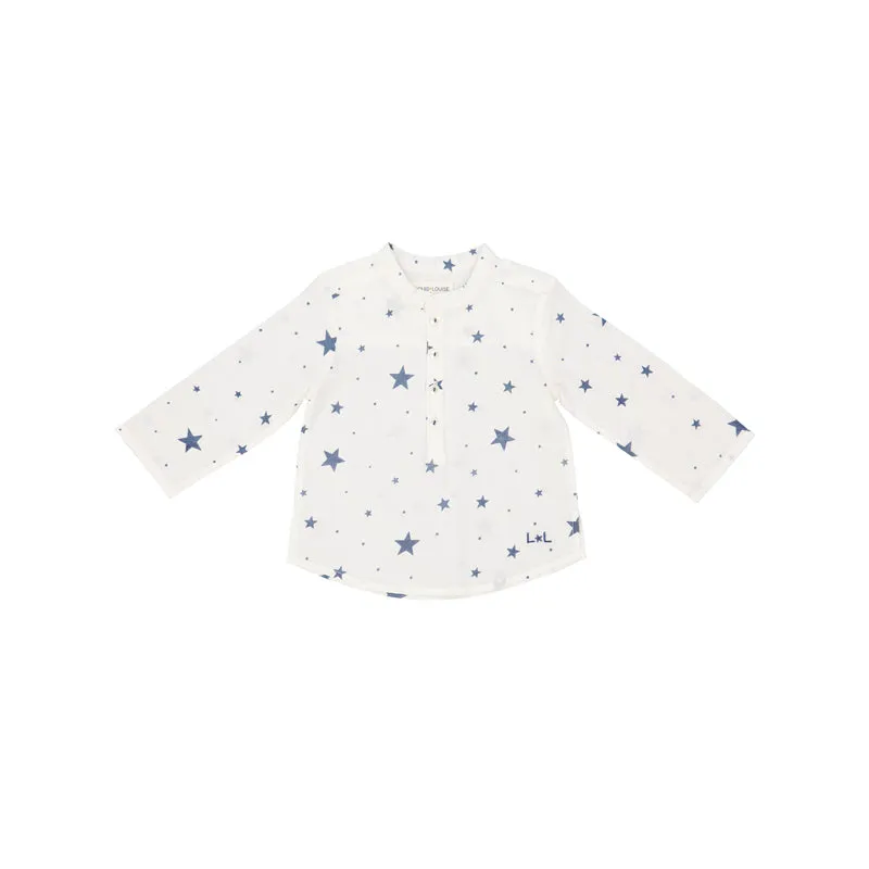 SHIRT GRAND PERE - Off white/Blue