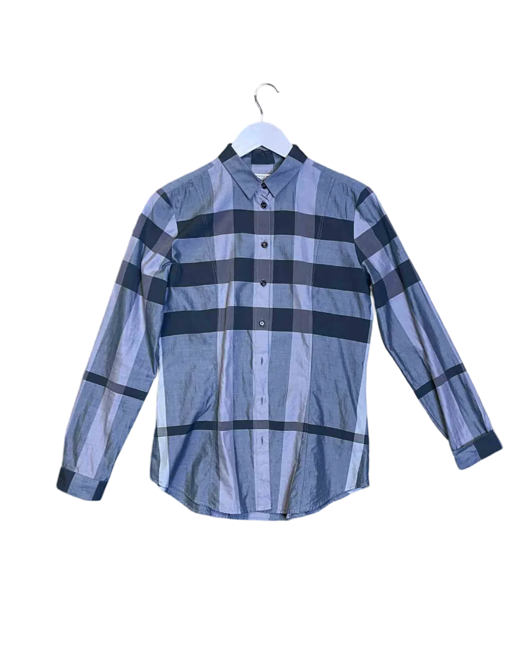 Size 10 - Burberry Grey Plaid Shirt