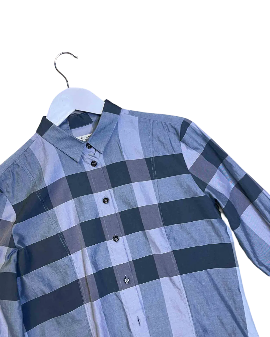 Size 10 - Burberry Grey Plaid Shirt