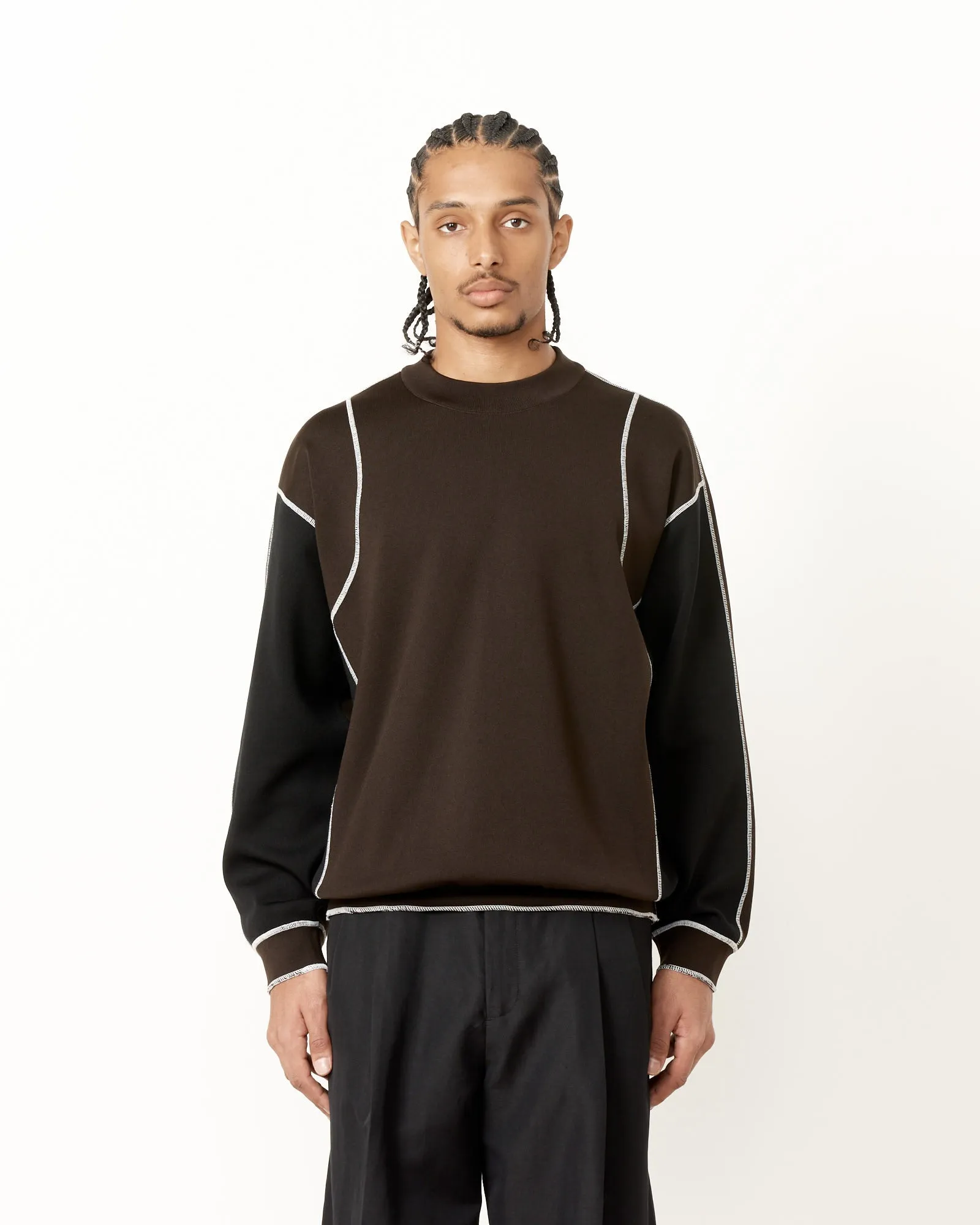 St. 861 Sweater in Military Khaki/Black