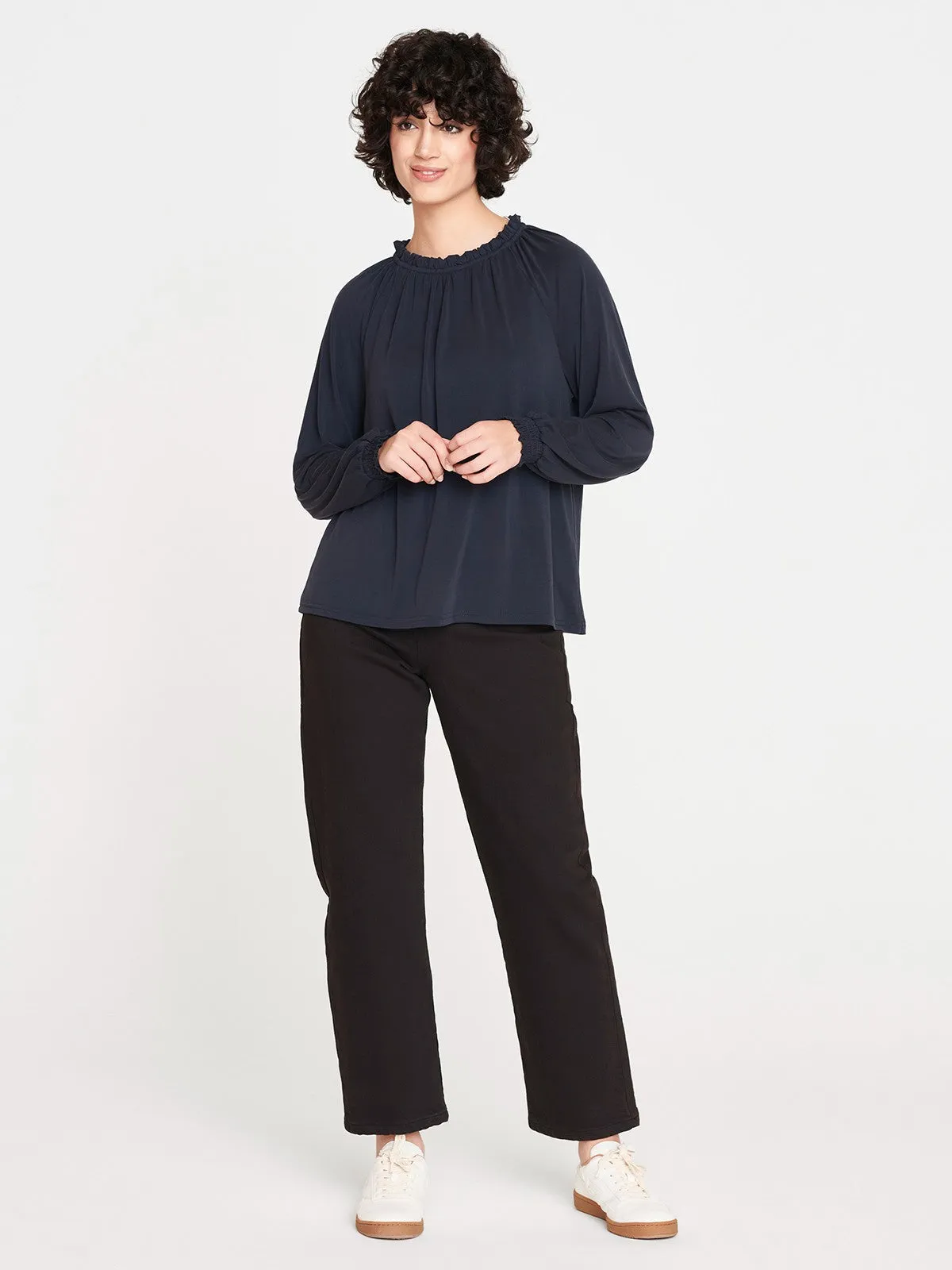 Thought Navy Modal Oaklee Top