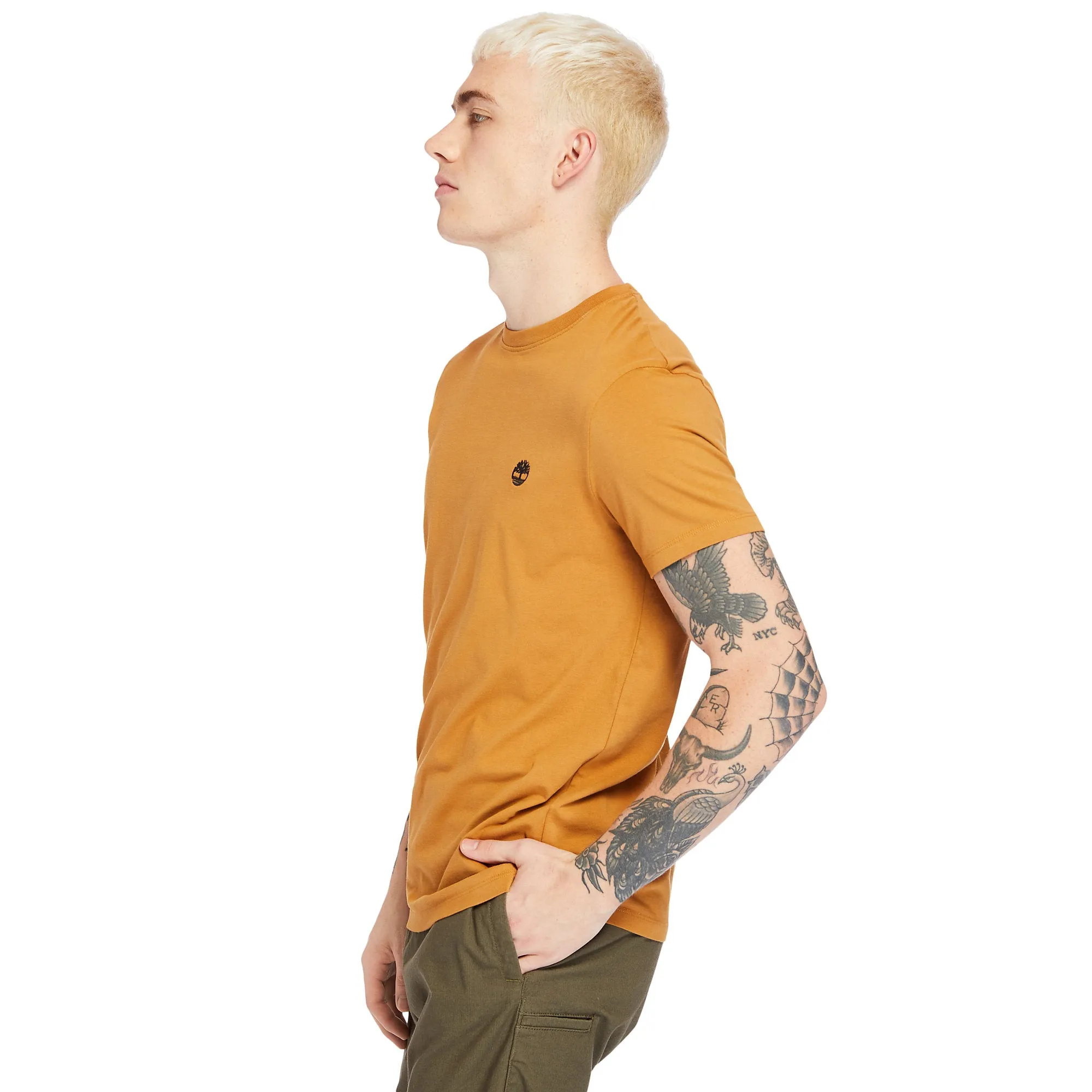 Timberland Mens Crew Neck T Shirt 'Dunstan River Jersey Crew' Slim Fit - Short Sleeved