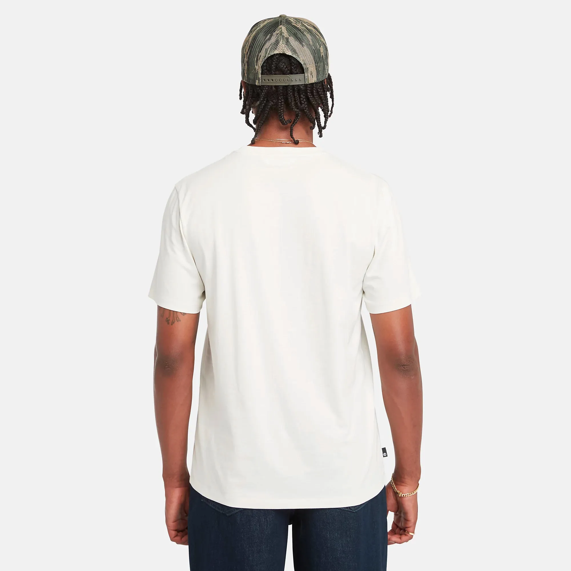 Timberland Mens 'Kennebec River' Camo Linear Logo T-Shirt