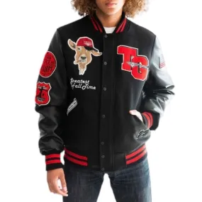 Top Gun The Goat Varsity Jacket (Black/Black) TGJ2349