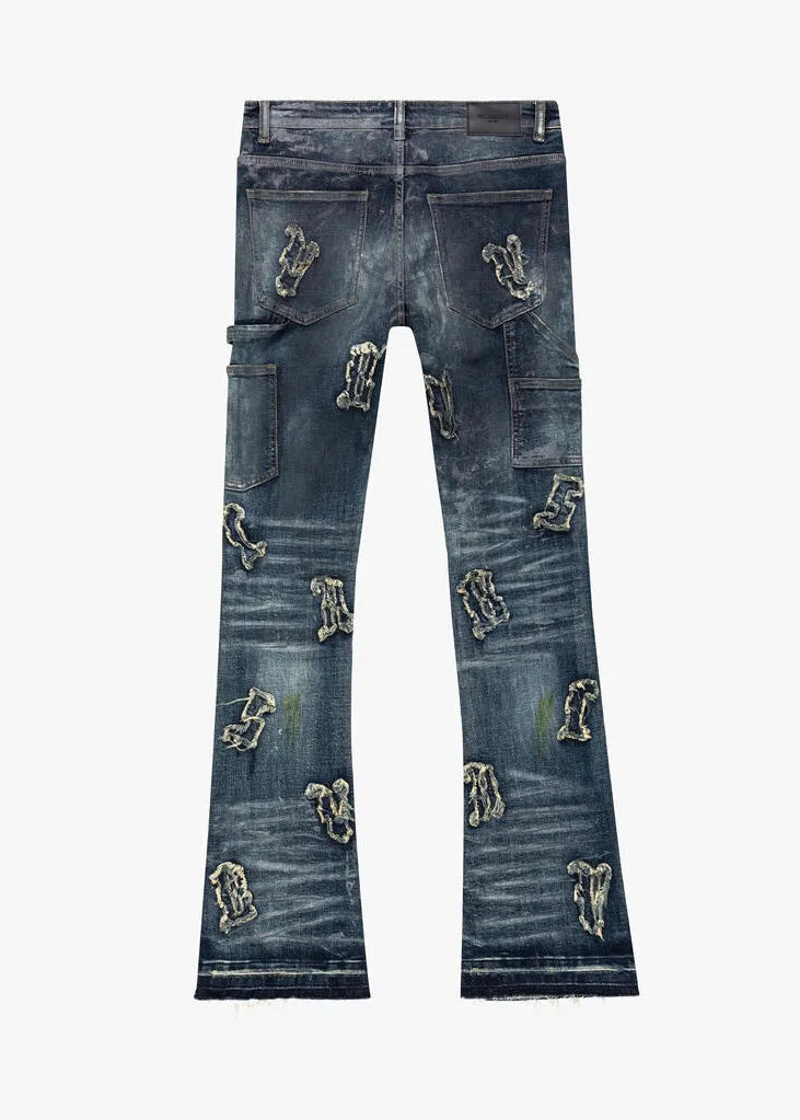 Valabasas “Loomis” Stacked Flare Jeans