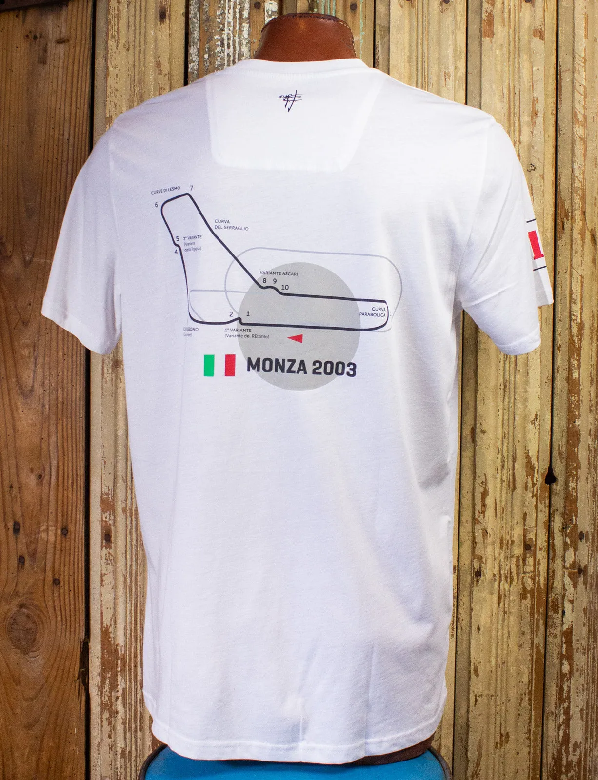 Vintage Giorgio Piola F1 Monza Graphic T Shirt 2003 White XL