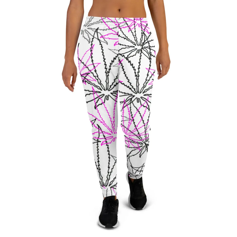 Women's Black/Pink Leaf E4SO Joggers