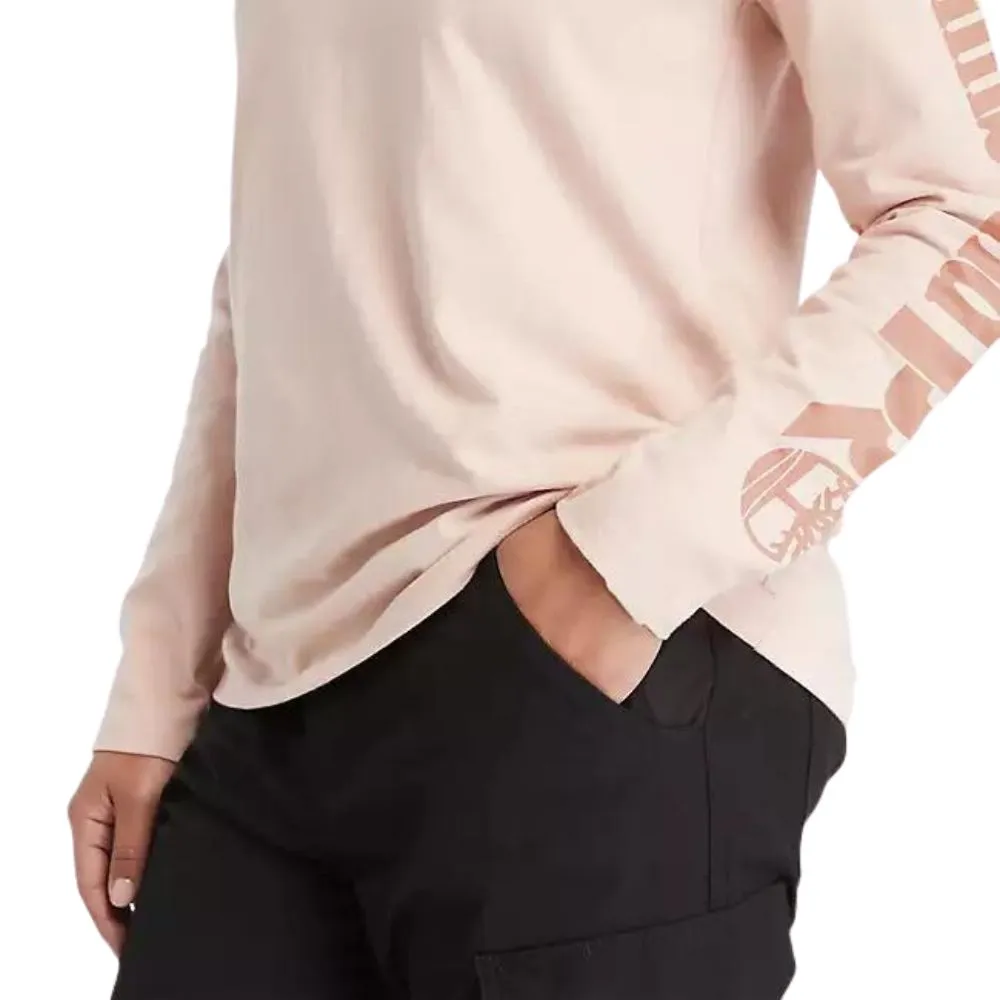 Women's Timberland PRO Cotton Core Long-Sleeve T-Shirt TB0A6D8J662 - Pink