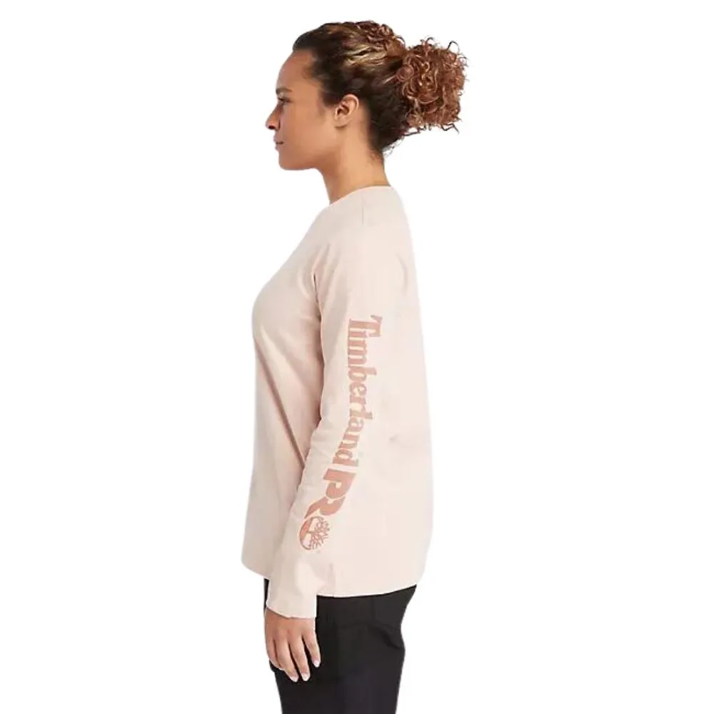 Women's Timberland PRO Cotton Core Long-Sleeve T-Shirt TB0A6D8J662 - Pink